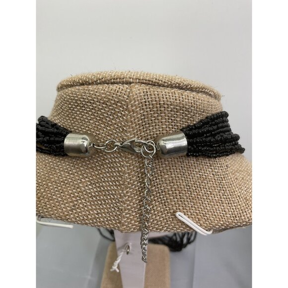 Black Beaded Necklace & Earring Set By Paparazzi - Picture 5 of 7